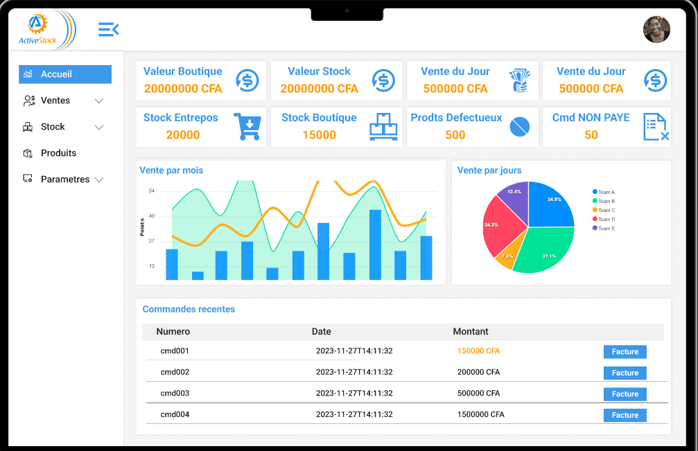 Application de gestion de stock